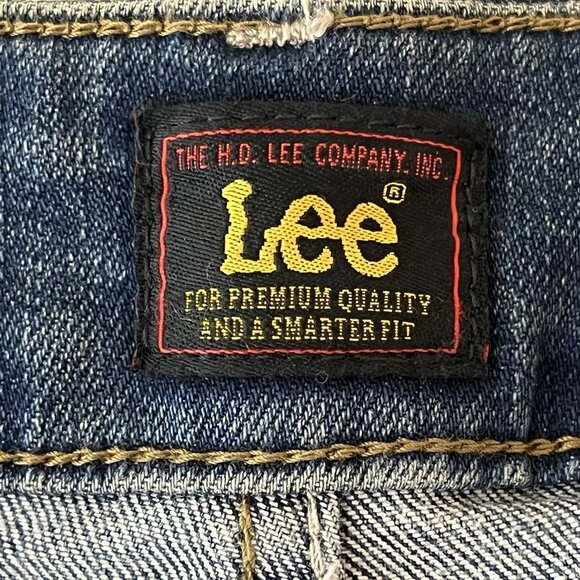 Lee Women's Legendary Stretch Blue Denim Jeans Plus Sz 30W Straight Mid Rise NWT - Picture 7 of 12
